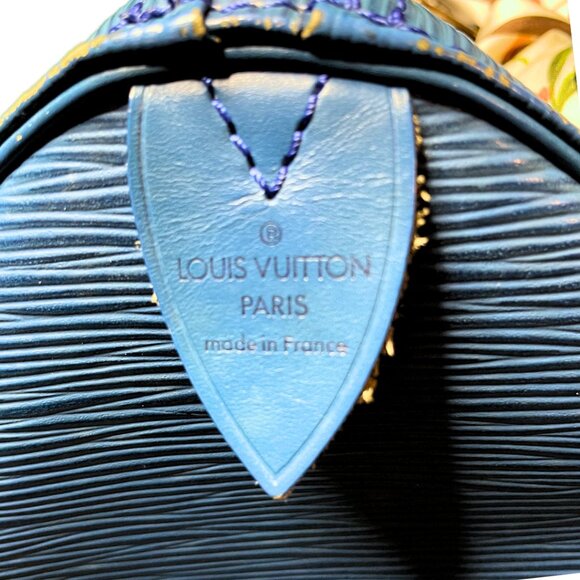 Louis Vuitton Speedy 30 Epi Toledo Blue Vintage 💙Host Pick!💙 - Picture 4 of 16